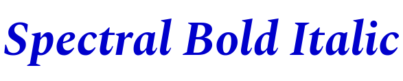 Spectral Bold Italic 字体